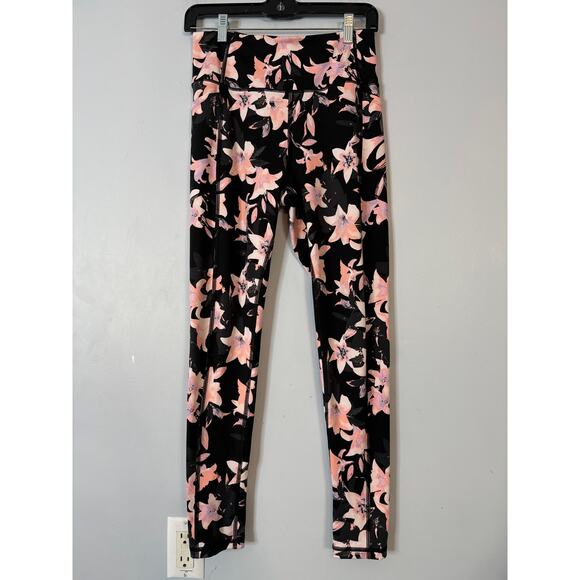 Victoria's Secret Women's Floral Incredible Essential Leggings Black Size 10 - Picture 1 of 6
